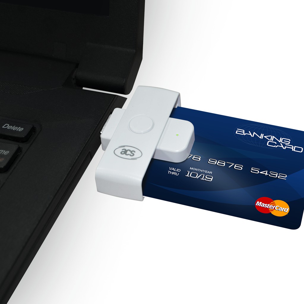 เครื่องอ่านบัตรประชาชน อ่านบัตรสมาร์ทการ์ด แบบพกพา ใช้กับโทรศัพท์มือถือ รุ่น ACR39U-N1, USB port