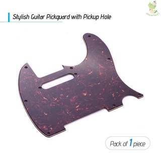 3Ply Guitar Pickguard with Single Coil Pickup Hole for Telecaster Style Electric Guitar Brown T