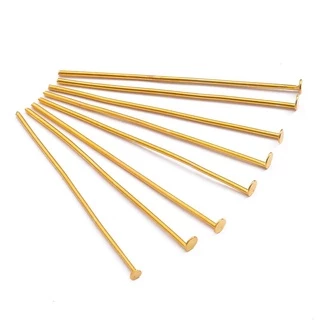 200pcs 16-45mm Flat Head Pins Gold/Silver/Copper/Rhodium Headpins For Jewelry Findings Making DIY Supplies