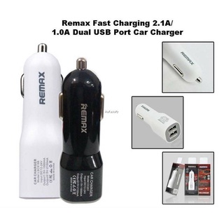 ชาร์จรถ หัวชาร์ตในรถ หัวชาร์จในรถยนต์ Remax ที่ชาร์จในรถ 2 USB Car Charger 2ช่อง