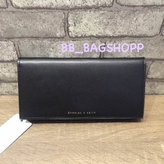 CHARLES &amp; KEITH LONG WALLET (outlet) สีดำ