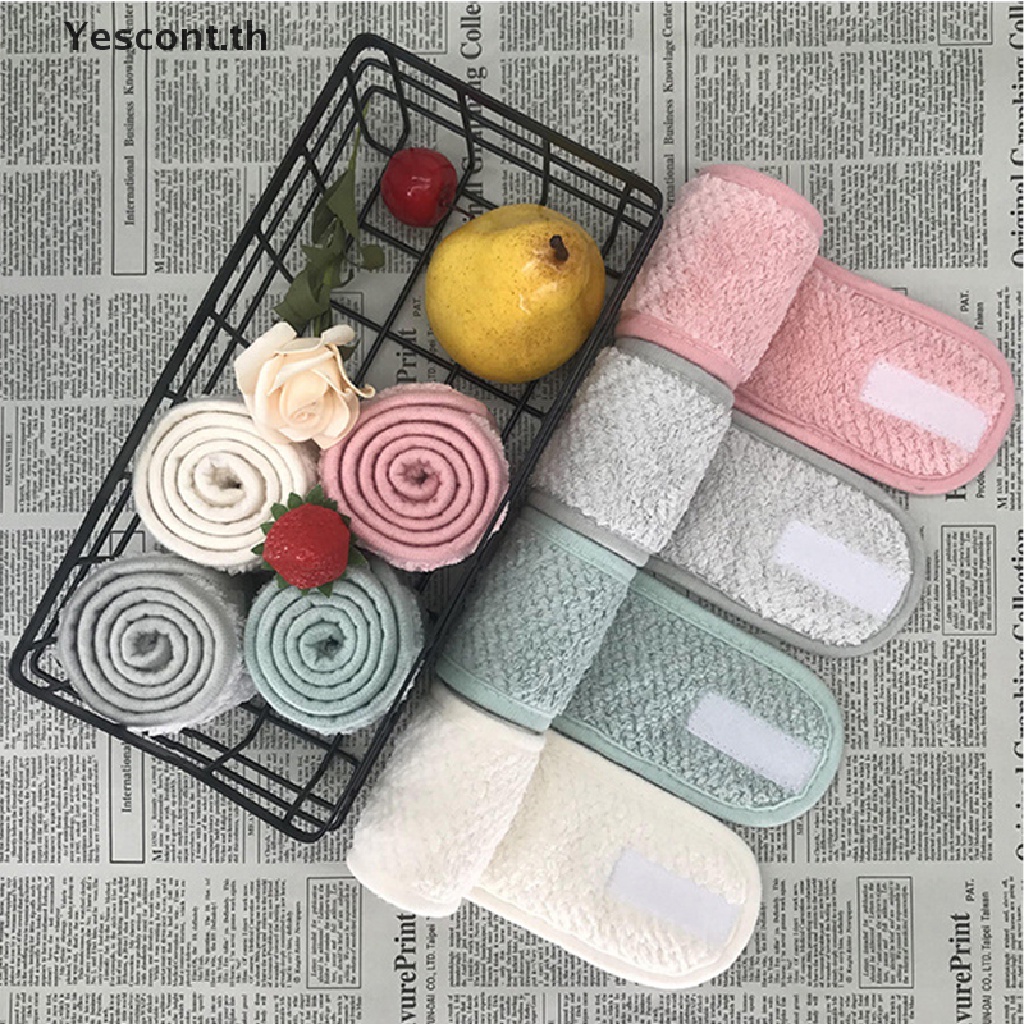 Yescont ที่คาดผม ปรับได้ นุ่ม ล้างหน้า ผ้าขนหนู อาบน้ํา สปา ที่คาดผม ใบหน้า