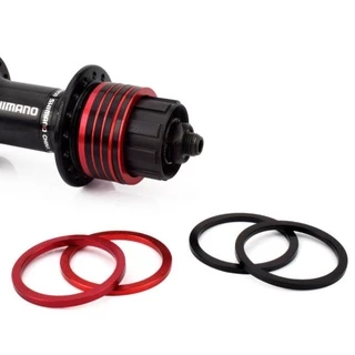 FMFXTR แหวนรองโม่/กระโหลกกลวง จักรยาน ความหนา 1.5/2/2.5mm. Aluminium Alloy Lightweight Flywheel Hub Spacers (สีดำ)