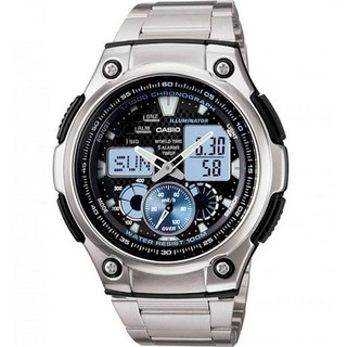 CASIO นาฬิกาข้อมือผู้ชาย 2 ระบบ รุ่น AQ-190WD-1AVDF worldtime new