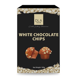 พร้อมส่ง! DLA ไวท์ช็อกโกแลตชิพส์ คอมพาวด์ 500 กรัม DLA White Chocolate Chips Compound 500g