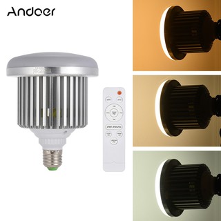 Andoer E27 50 วัตต์หลอดไฟ LED ปรับความสว่างและอุณหภูมิสี