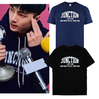 คอตต้อนคอกลมเสื้อเชิ้ต Jake Junction Lets go enhypen สําหรับผู้ชายS-5XL