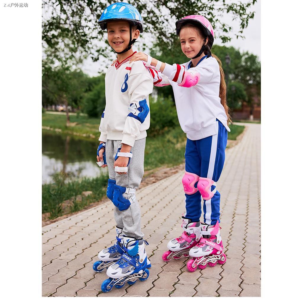 ﹊✺รองเท้าสเก็ต พร้อมส่ง พร้อมชุดป้องกัน7ชิ้น!! ใส่ได้ทั้งเด็กและผู้ใหญ่ โรลเลอร์เบลด Roller Blade