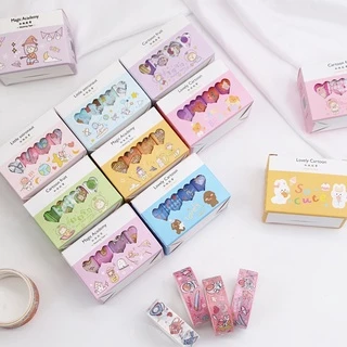 เทปตกแต่ง 1-4 ม้วน แม่มด หมี แมว นักบินอวกาศ วาชิเทป Washi tape DIY ตกแต่ง สติ๊กเกอร์ เทป อุปกรณ์การเรียน เครื่องเขียน