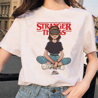 Stranger Things 4 เสื้อยืดผู้ชายผู้หญิง Plus ขนาดหลวมแขนสั้น Harajuku สไตล์นักเรียน Tee ฤดูร้อนเสื้อลำลอง Top