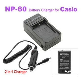 2 in 1 Digital Camera Battery Charger for CASIO CNP-60 #17