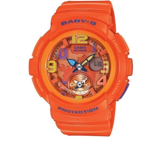 CASIO Baby-G นาฬิกาข้อมือผู้หญิง สีส้ม สายเรซิ่น รุ่น BGA-190-4BDR