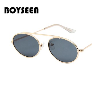 BOYSEEN แว่นตากันแดดเฟรมวงรีขนาดเล็กผู้หญิงวินเทจ 8009