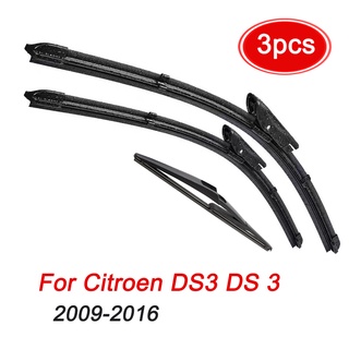 Midoon ชุดใบปัดน้ําฝน ด้านหน้า และด้านหลัง สําหรับ Citroen DS3 DS 3 2009-2016 24 นิ้ว + 16 นิ้ว + 12 นิ้ว