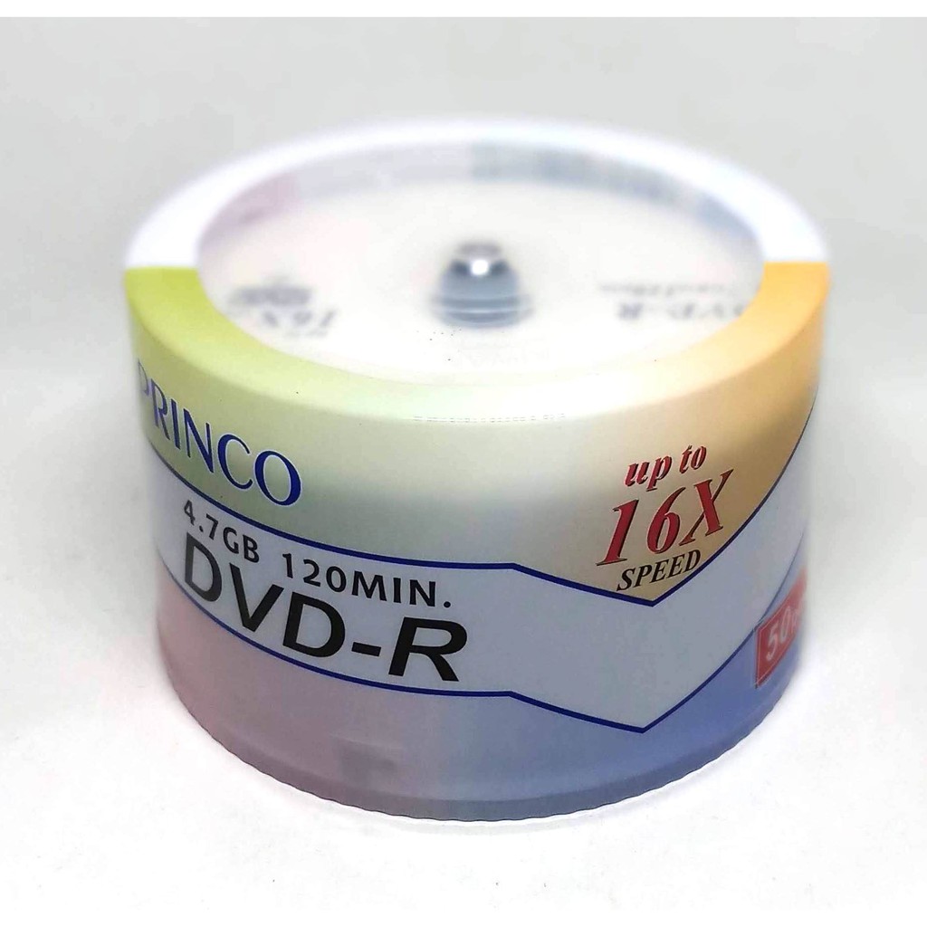 แผ่นดีวีดี Princo DVD-R 4.7 GB 16x กล่อง 50 แผ่น | Shopee Thailand