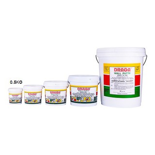 สีโป๊วปูน DRAGA WALL PUTTY D917 0.5KG ขาว