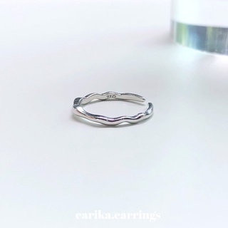 (กรอกโค้ด GG24P ลด 65.-) earika.earrings - simple rough ring แหวนเกลี้ยงขรุขระเงินแท้ ฟรีไซส์ปรับขนาดได้