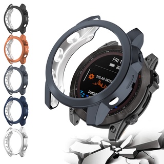 เคสป้องกัน TPU สําหรับ Garmin Fenix 7 7x 7s ไพลิน พลังงานแสงอาทิตย์ สมาร์ทวอทช์ เคสป้องกัน บางเฉียบ กรอบป้องกัน กันกระแทก เคสใส