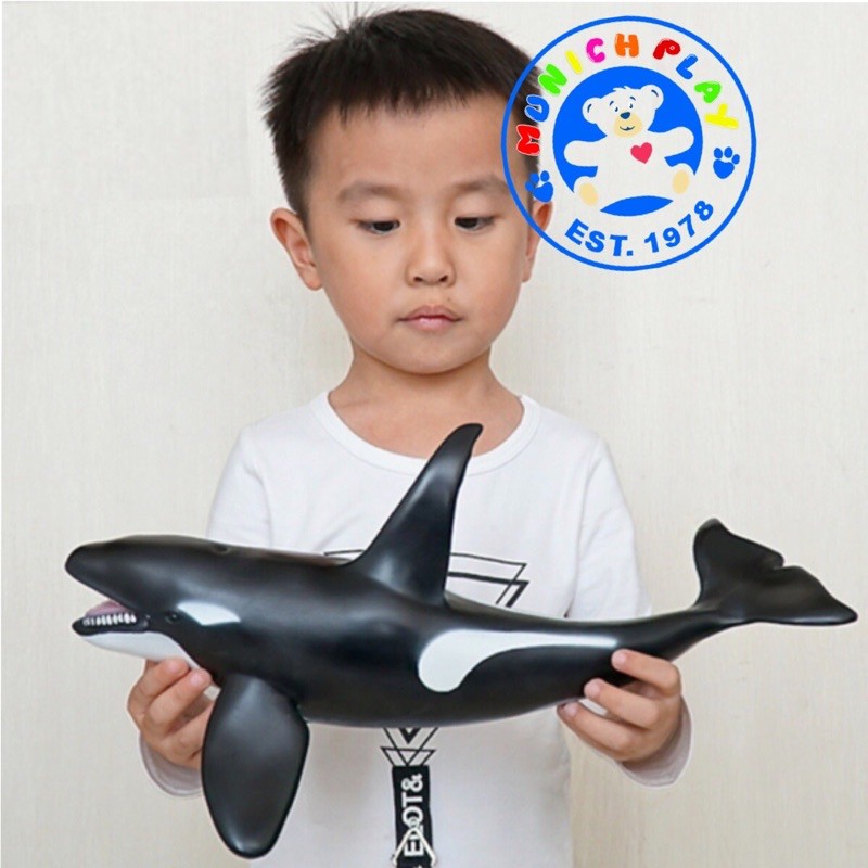 Munich Play - โมเดลสัตว์ Whale วาฬ ปลาวาฬ เพชฌฆาต ขนาด 42.00 CM แบบนิ่ม (จากหาดใหญ่)