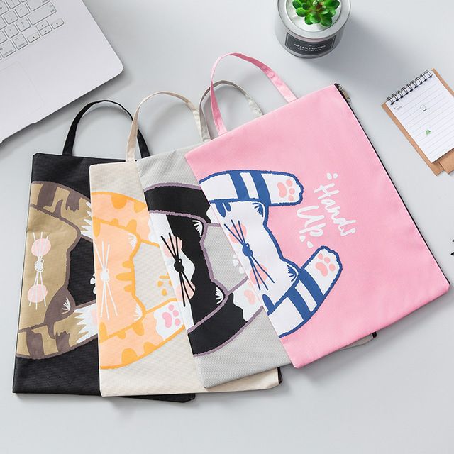 [MC504] กระเป๋าใส่เอกสารขนาด A4 แมวเหมียว (1 ใบ ราคา 29 บาท)