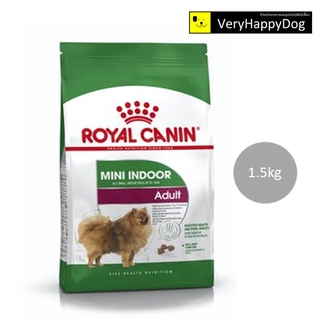 Royal Canin Mini Indoor Adult อาหารเม็ดสำหรับสุนัขโตพันธุ์เล็กที่เลี้ยงในบ้าน ขนาด 1.5kg