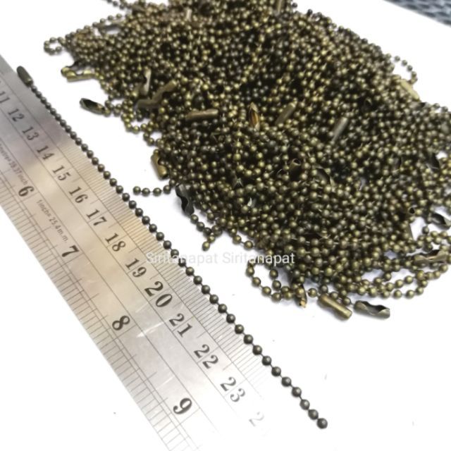 ปลีก/ส่ง โซ่ไข่ปลา 15 cm. 10 ชิ้น ทองเหลืองรมดำ (2.3 มิล) คัด Qc เส้นต่อเส้นไม่มีขาดจ้า