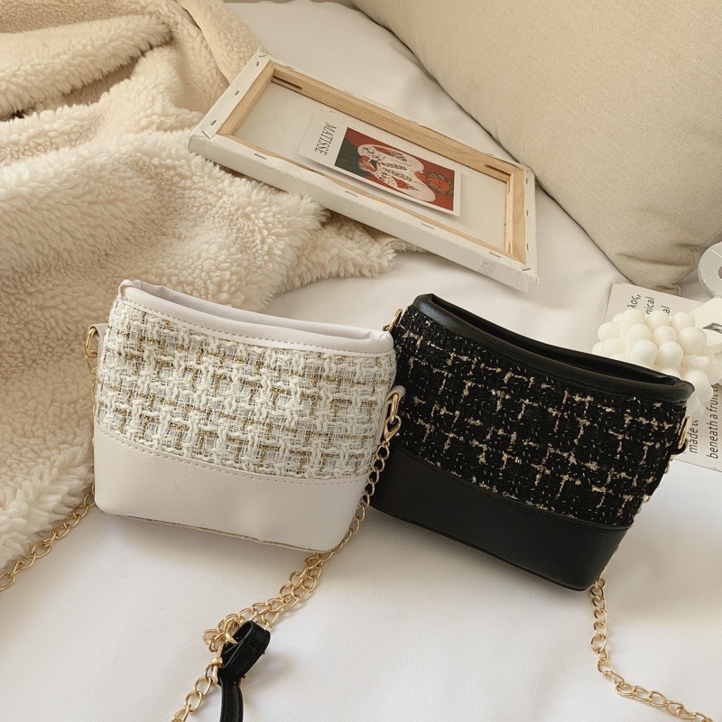 👧🏻พร้อมส่ง‼️กระเป๋าเด็ก Chanel Tweed Gabrielle Hobo Bag กระเป๋าสะพายกาเบรียลงานดีไซน์CN รุ่นผ้าทวิต เอกลักษณ์เฉพาะแบรนด์