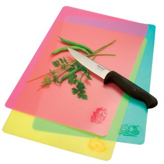 166868, Norpro, Color &amp; Icon Cut &amp; Slice Cutting Board, , ชุดเขียงพลาสติกแยกสี3แผ่นนอร์โปร