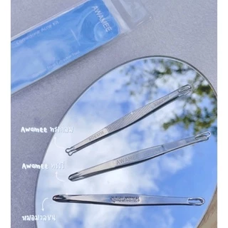 (มีส่งทันที*)ฟรีทีเปิดสิว10อัน ที่กดสิวอุดตัน หมอมวลชน / Awamee ไม้กดสิวแสตนเลส SUS304🔥