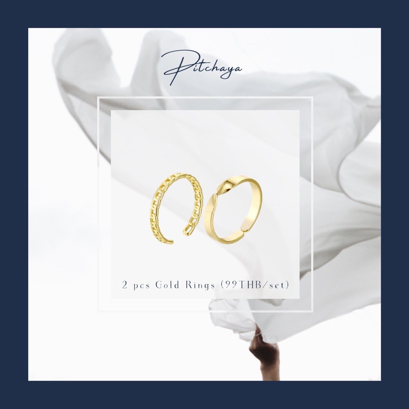 Gold Rings (2pcs/set)