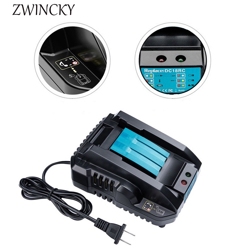 จริง 4A ชาร์จ DC18RC 14.4V 18V Li-Ion แบตเตอรี่สําหรับ Makita Bl1830 Bl1430 Dc18Ra เครื่องมือแบตเตอรี่ Eu/US ปลั๊ก