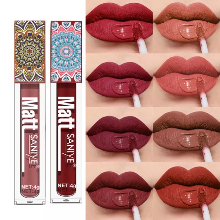 ลิปสติกเคลือบกํามะหยี่สีนู้ดเคลือบ 9 สี