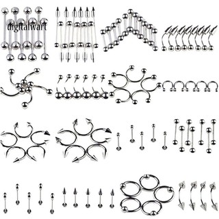 Dg_ เครื่องประดับจิวเจาะร่างกาย ลิ้น จมูก สะดือ 15 60 85 ชิ้น