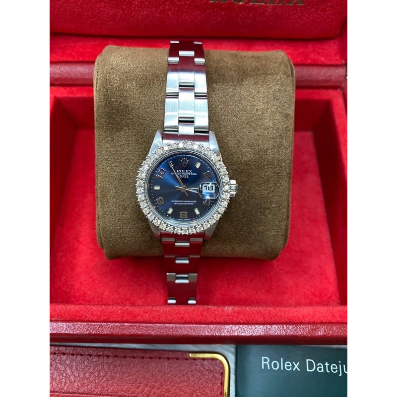 นาฬิกา  Rolex Datejust Lady 26mm Blue Dial Stainless Steel Automatic