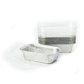 ถาดฟอยล์พร้อมฝา No.4432-P แพ็ค 10 ชิ้น/Aero foil tray with lid No.4432-P, pack of 10 pieces