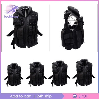 ✨พร้อมสต็อก✨เสื้อกั๊กยุทธวิธีทหาร Molle Airsoft สีดํา[Tachiuwa]