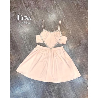 Mintra mini dress sexy ดีเทลหัวใจสายเดี่ยว