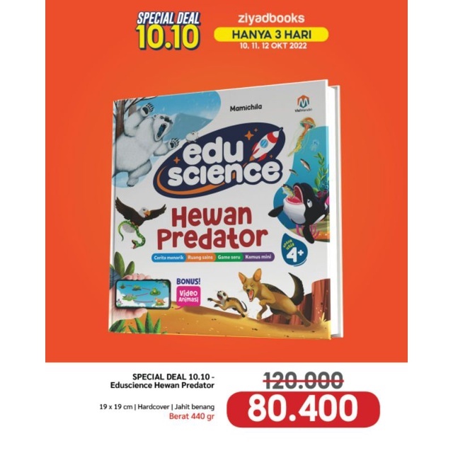 Eduscience Predator Animal CHILDRENS BOOK PREDATOR ANIMAL FOOD CHAIN NATURAL SCIENCE