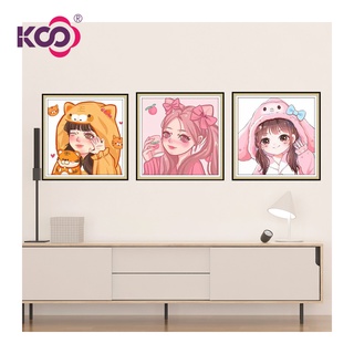 【KS】ภาพวาดปักเพชร ลายการ์ตูนผู้หญิง Cinnamoroll 5D ขนาด 30x30 ซม. 40x40 ซม. 50x50 ซม. DIY สําหรับตกแต่งบ้าน เพื่อน ของขวัญ