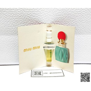 น้ำหอมแท้ ทดลอง VIAL MIU MIU EDP FOR WOMEN EAU DE PARFUM SPRAY 1.2 ML