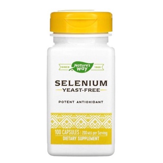 Natures Way, Selenium, 200 mcg, 100 Capsules  ซีลีเนียม เข้มข้น