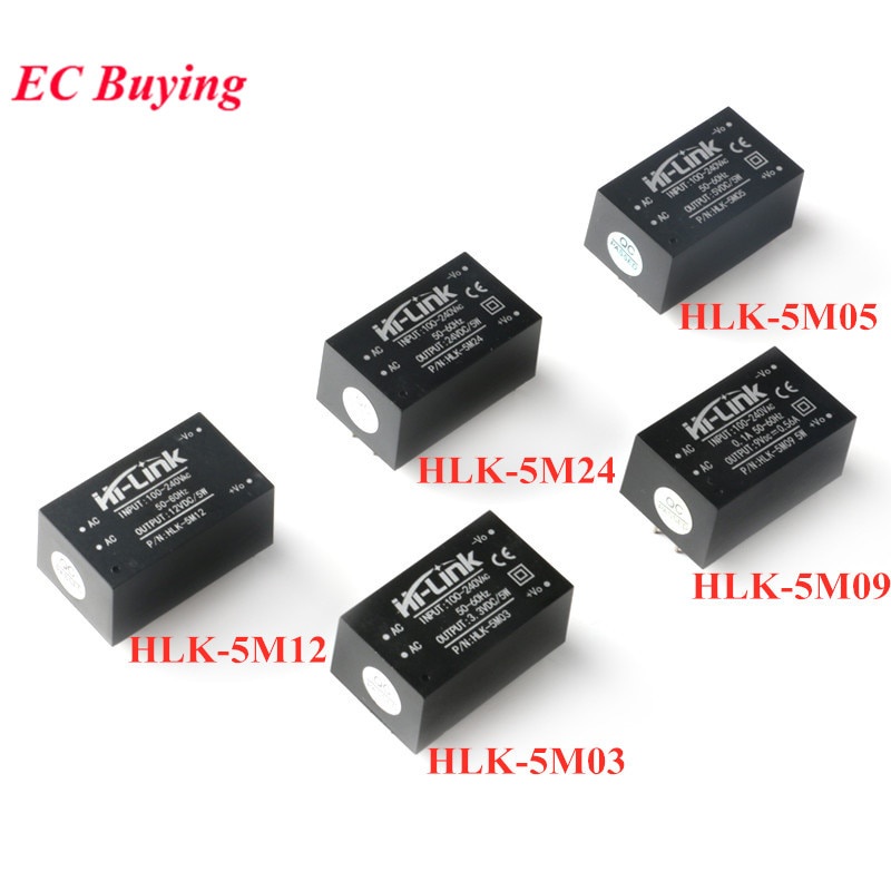โมดูลพาวเวอร์ซัพพลาย ขนาดเล็ก HLK-5M03 HLK-5M05 HLK-5M09 HLK-5M12 HLK-5M24 AC-DC 220V เป็น 5V 3.3V 9
