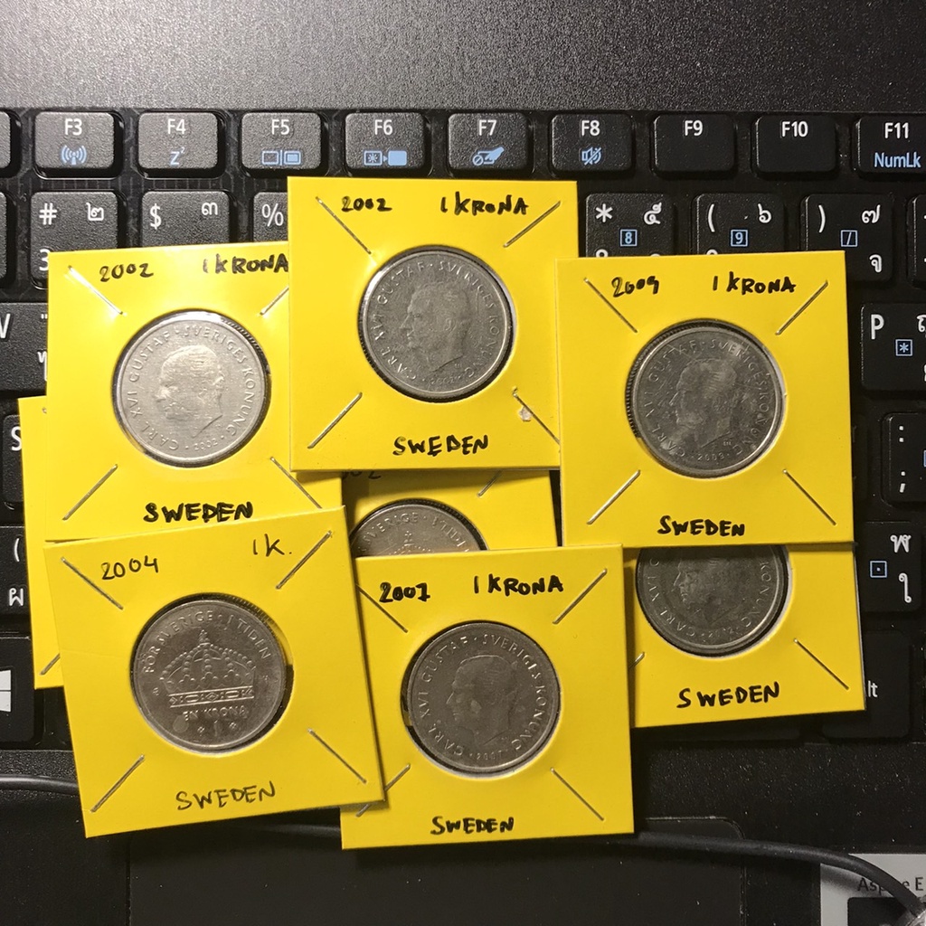 ปี2002-2012 สวีเดน 1 KRONA เหรียญสะสม เหรียญต่างประเทศ เหรียญเก่า หายาก ราคาถูก