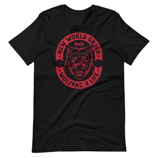 เสื้อยืดผ้าฝ้ายพิมพ์ลายแฟชั่น เสื้อยืด DIY WWE 2022 ใหม่ nWo "Wolfpac 4 ชีวิต" =rL