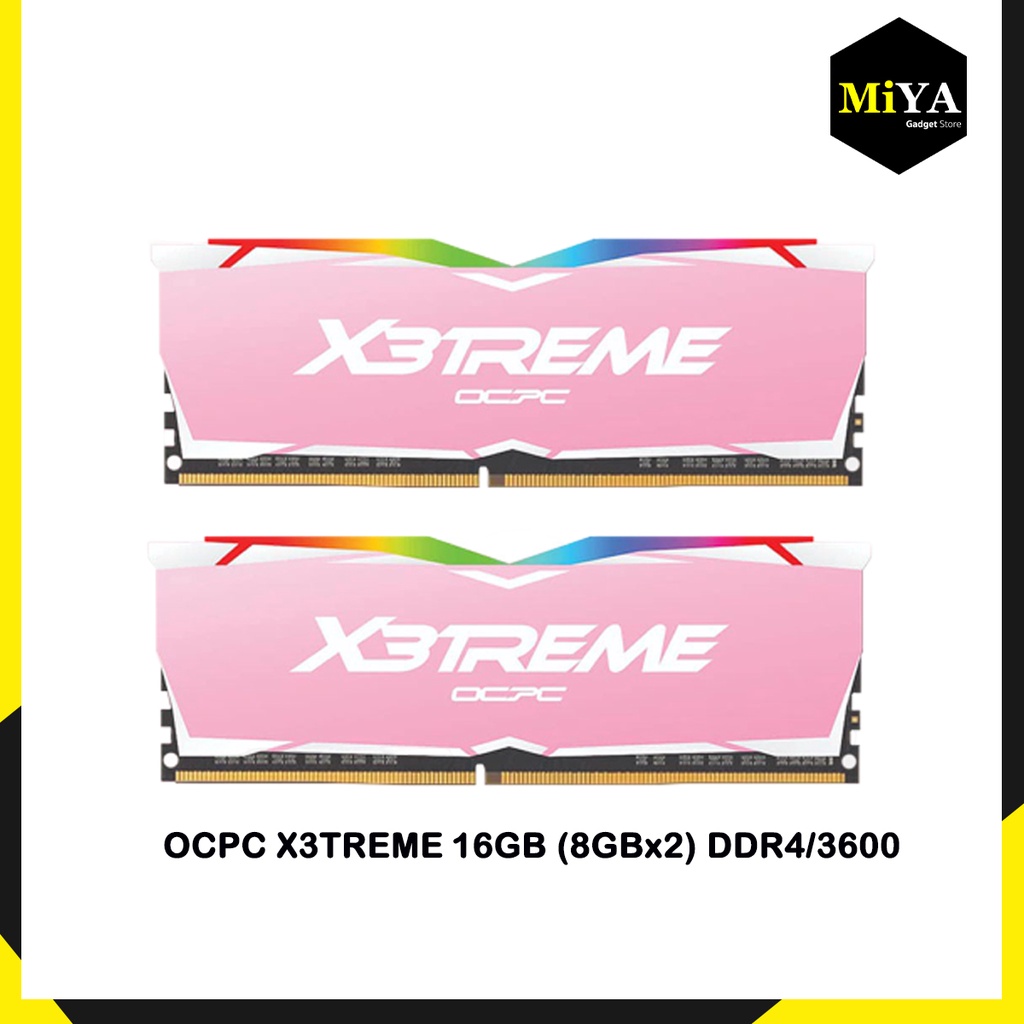 OCPC X3TREME AURA RGB PINK ZINK16GB (8GBx2) DDR4/3600 RAM PC (แรมพีซี)