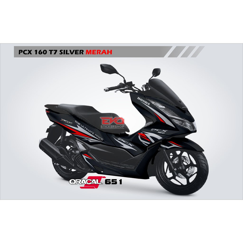 PCX 160 สติ๊กเกอร์ สติ๊กเกอร์ตัดสีดํา New PCX