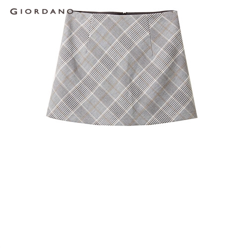 GIORDANO WOMEN Plaid mid rise skirts 05406231