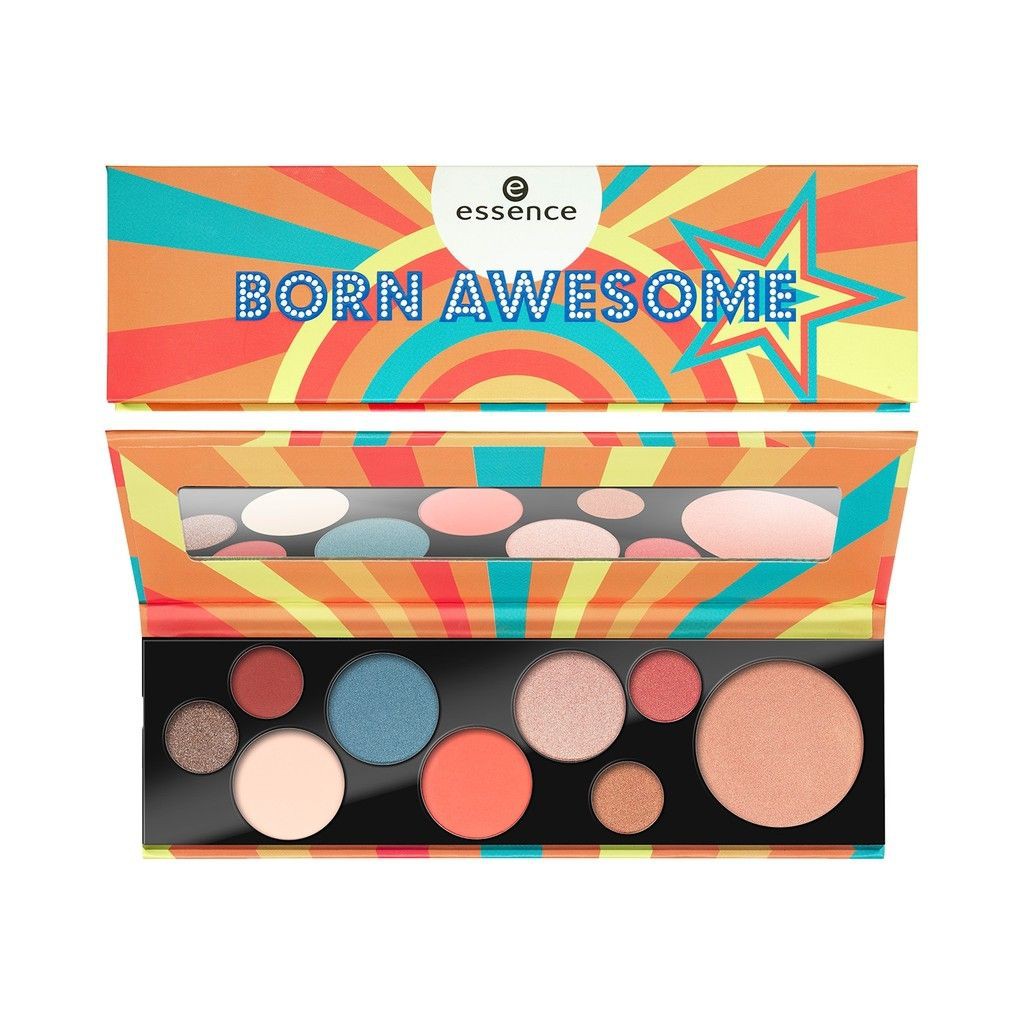 ของแท้/พร้อมส่ง Essence Born Awesome Eye & Face Palette อายแชโดว์ 8 สี และไฮไลท์ ในตลับเดียว