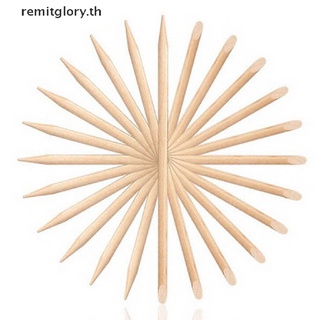 【remitglory】 10pcs nail wood stick sticks cuticle pusher remover manicure pedicure care 【TH】