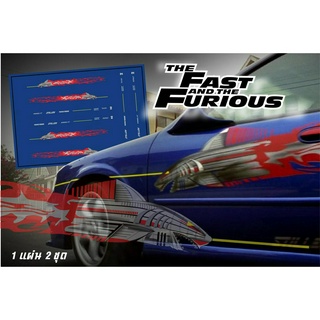 ดีคอล fast and furious Shark Nissan A32 หรือรุ่นอื่นได้หมด 1 แผ่น 2ชุด หมึกรองขาว สเกล1/64 ติดโมเดล ฮ๊อตวิว